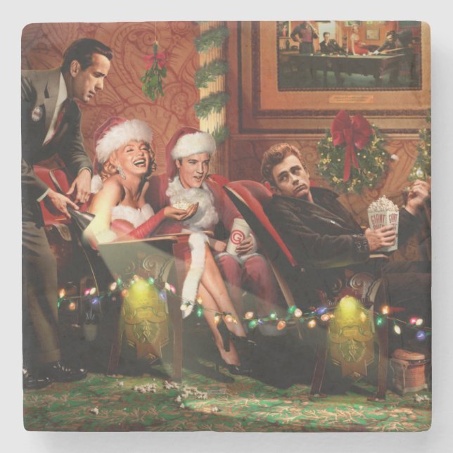 Christmas Interlude Stone Coaster (Front)