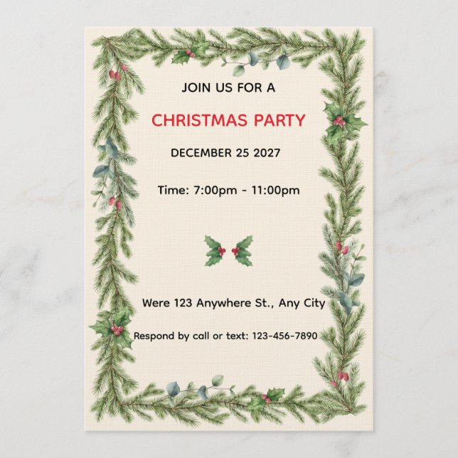 Christmas Invitation  (Front)
