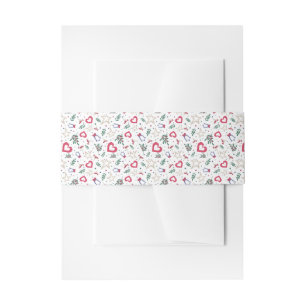 Christmas invitation belly band