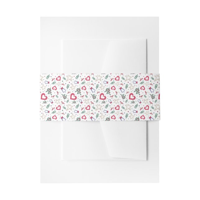 Christmas   invitation belly band (Front Example)