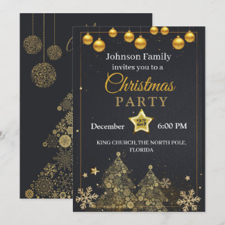 Christmas Invitation | Gold Invitation