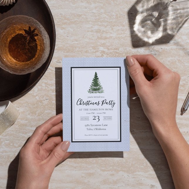 Christmas Invitation Navy Cottagecore (Creator Uploaded)