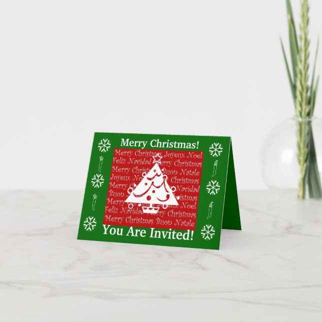 Christmas Invitation Notecard (Front)