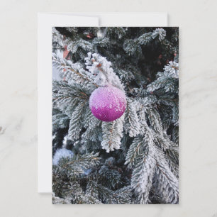 Christmas Invitation with Christmas tree and toy