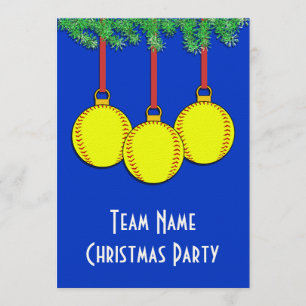 Christmas Invitations for Fastpitch Softball