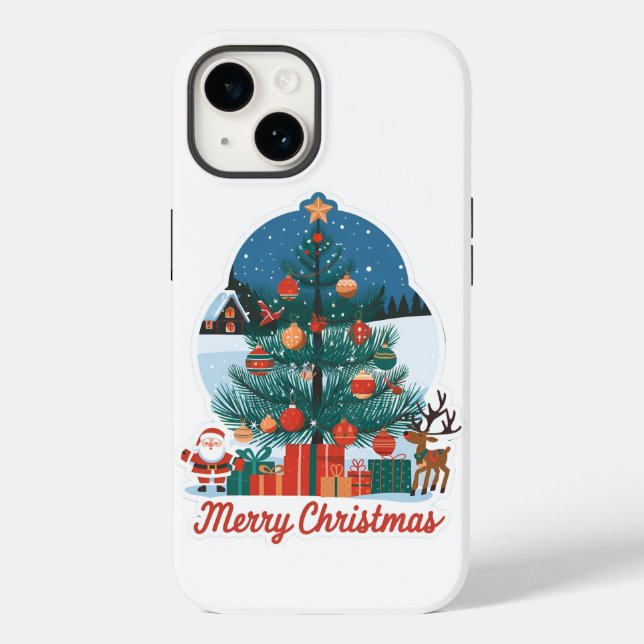 Christmas iPhone 14 Case: Festive New Model Case-Mate iPhone Case (Back)