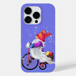 Christmas iPhone Case Gnome with Bike and Gift