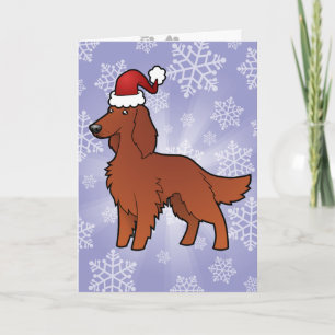 Christmas Irish / English / Gordon / R&W Setter Holiday Card