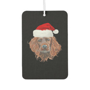 Christmas Irish Setter Classic T-Shirt Car Air Freshener