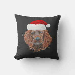 Christmas Irish Setter Classic T-Shirt Cushion