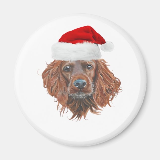 Christmas Irish Setter Classic T-Shirt Magnet (Front)