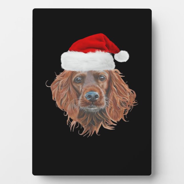 Christmas Irish Setter Classic T-Shirt Plaque (Front)
