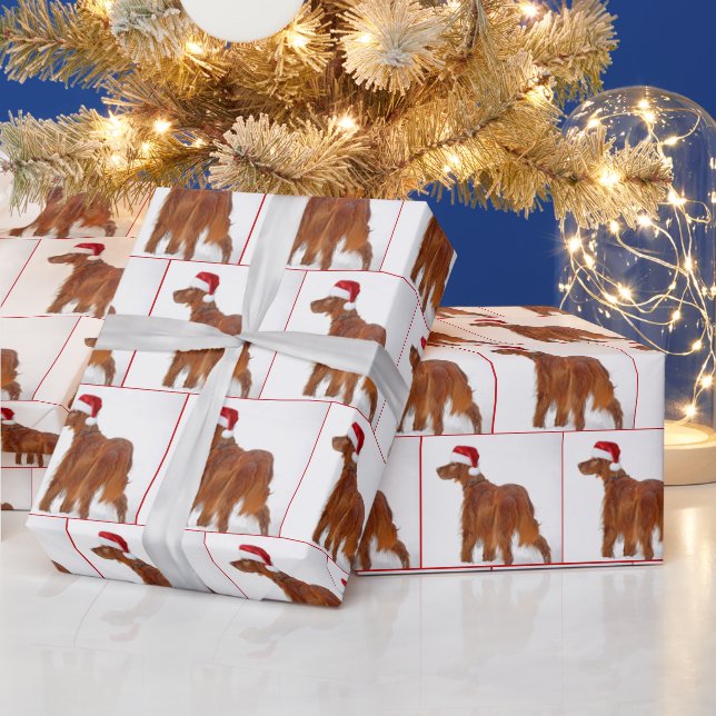 Christmas Irish Setter Wrapping Paper (Holidays)