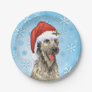 Christmas Irish Wolfhound Paper Plate
