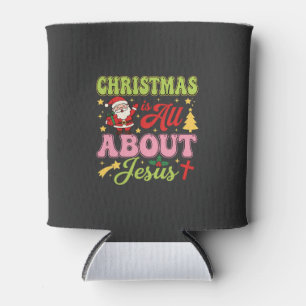 Christmas Is All About Jesus Retro Can Cooler