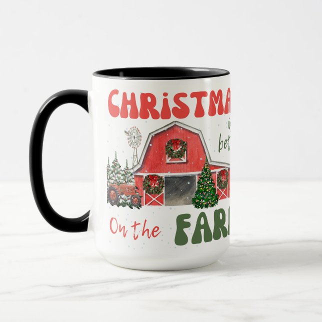 Christmas Is Better On The Farm Mug (Left)