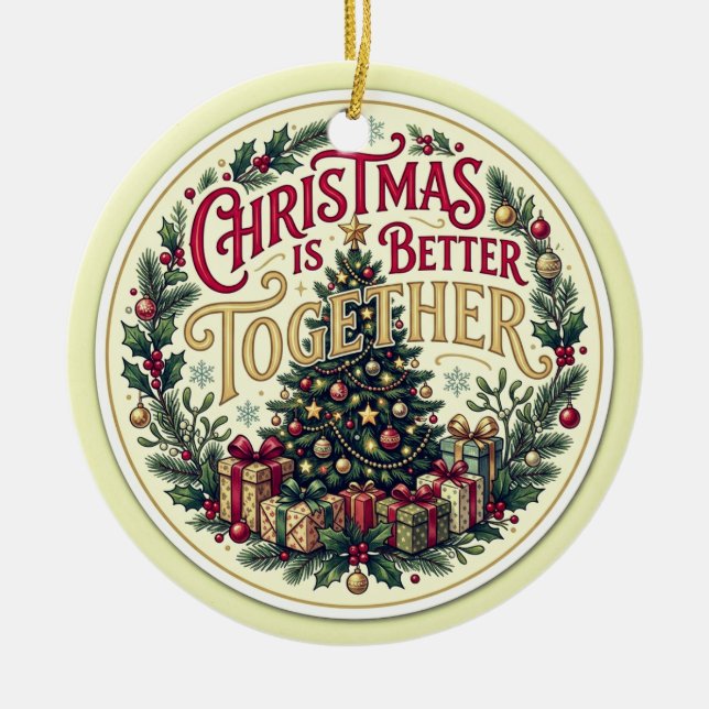 Christmas Is Better Together Ornament (Front)
