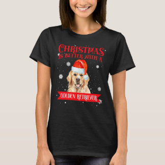 Christmas Is Better With A Golden Retriever Dog T-Shirt