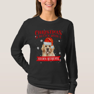 Christmas Is Better With A Golden Retriever Dog T-Shirt
