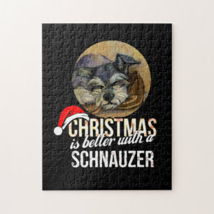 Christmas Is Better With  A Schnauzer Jigsaw Puzzle