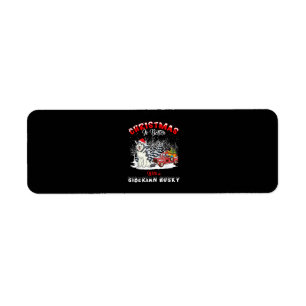 Christmas Is Better With Dog   Husky Owner Gift Return Address Label