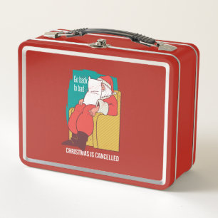 Christmas Is Cancelled Santa Claus Humourous Gift Metal Lunch Box