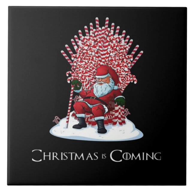 Christmas is coming ceramic tile (Front)