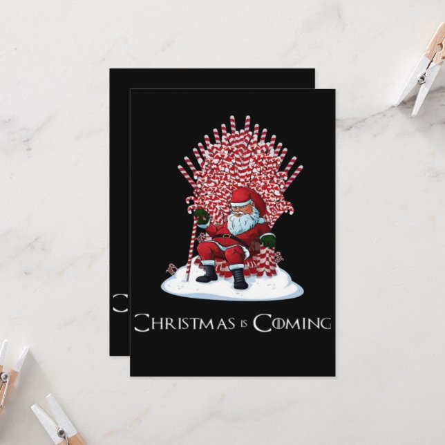 Christmas is coming invitation (Front/Back In Situ)