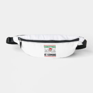 Christmas Is Coming Santa Snowman Design Bum Bags