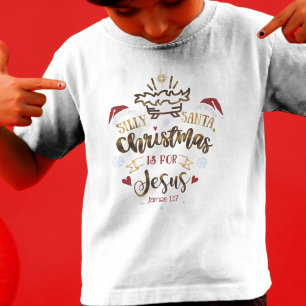 CHRISTMAS IS FOR JESUS Cute Christian Girl's  T-Shirt
