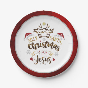 CHRISTMAS IS FOR JESUS Cute Kids Party Paper Plate