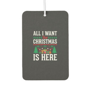 Christmas Is Here Holiday Tree Gift Car Air Freshener