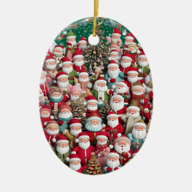 Christmas is HERE - Joyful Noel 2024  Ceramic Ornament (Front)
