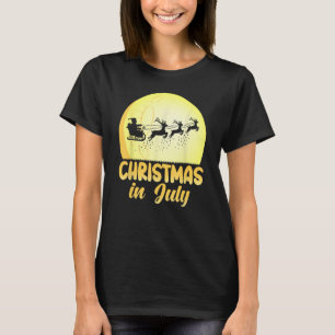 CHRISTMAS IS JULY Shirt Santa Hat Summer Beach Vac
