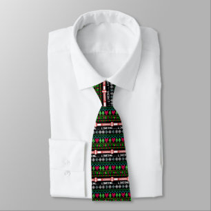 Christmas Is Loading Funny Ugly Christmas Sweater Tie