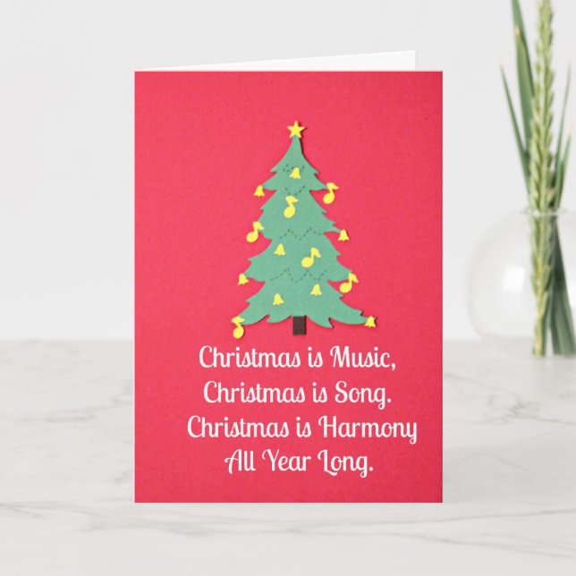 Christmas is Music.... Holiday Card (Front)