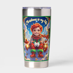 Christmas is my life, insulated tumbler
