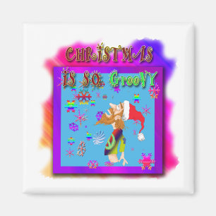 Christmas Is So Groovy Magnet