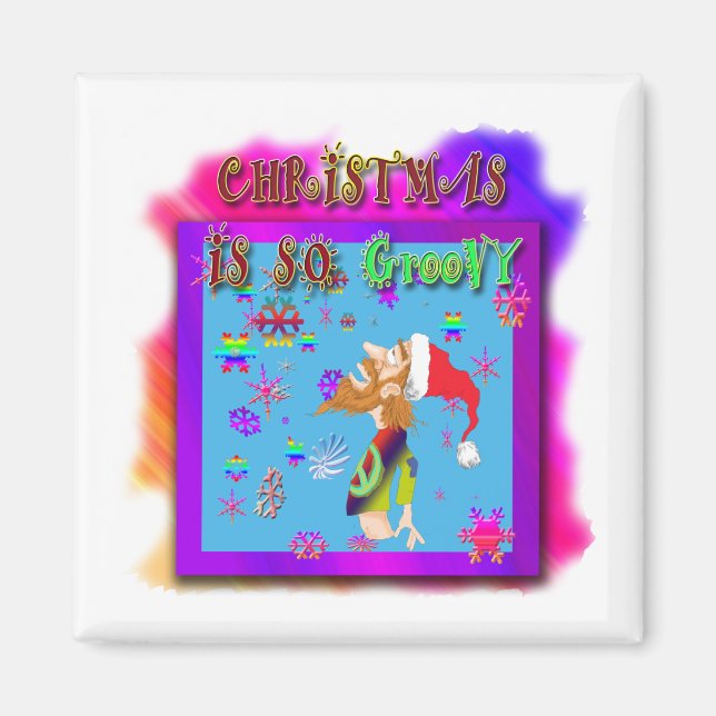 Christmas Is So Groovy Magnet (Front)