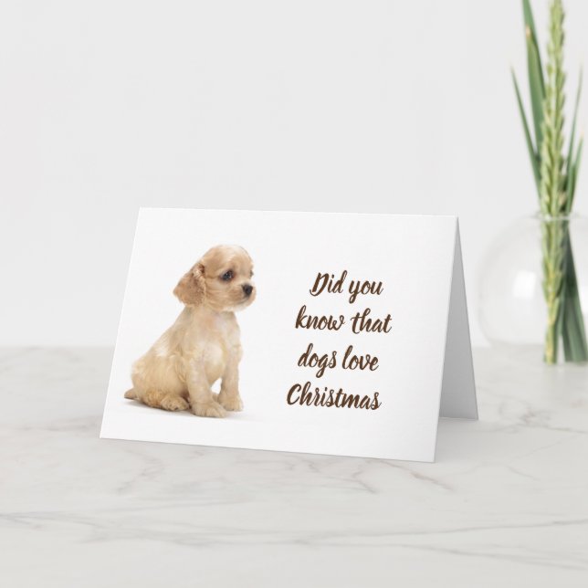 CHRISTMAS IS "SPECIAL" FOR THIS COCKER SPANIEL CARD (Front)