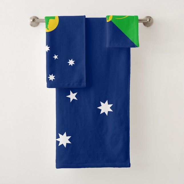 Christmas Island Flag Bath Towel Set (Insitu)