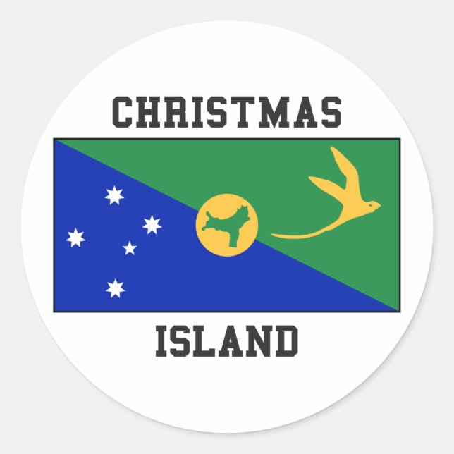 Christmas Island Flag Classic Round Sticker (Front)