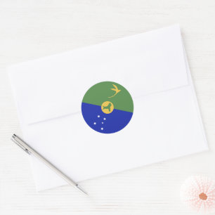 Christmas Island flag Classic Round Sticker