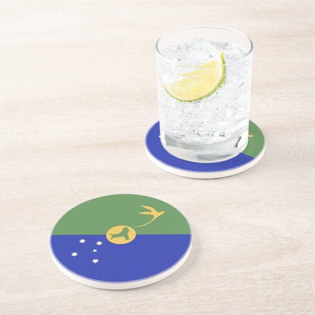Christmas Island flag Coaster (Side)