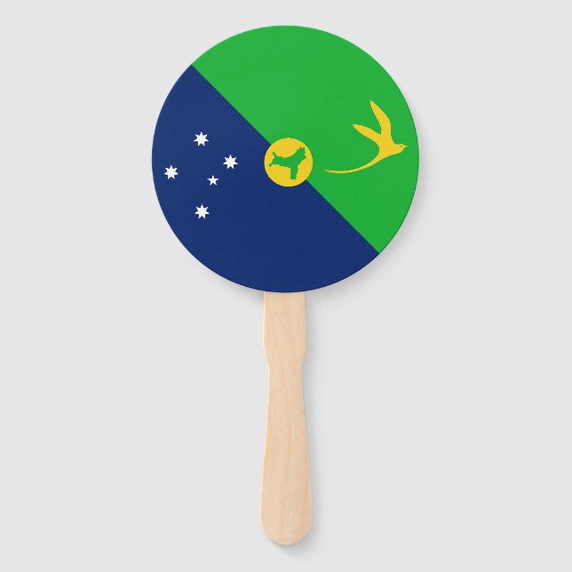 Christmas Island Flag Hand Fan (Front)