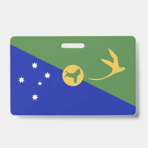 Christmas Island flag ID Badge