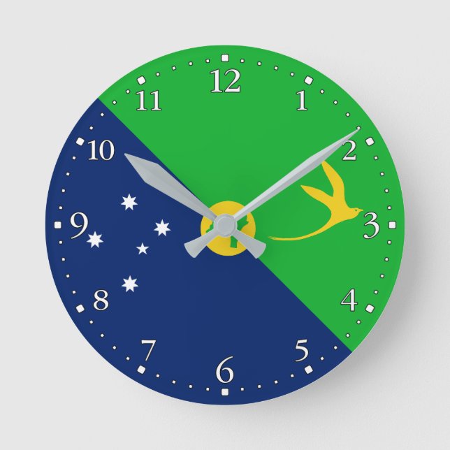 Christmas Island Flag Round Clock (Front)
