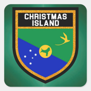 Christmas Island Flag Square Sticker