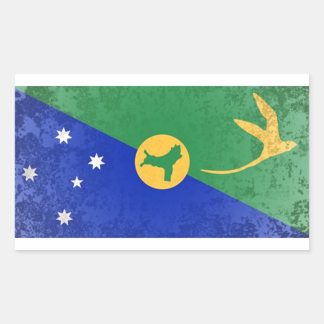 Christmas Island Rectangular Sticker (Front)