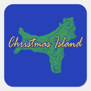 Christmas Island Square Sticker